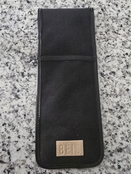 BEIS Other - BÉIS Black Flat Iron Cover with Beige Logo Patch Like New